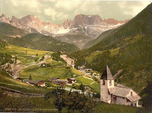 [Rosengarten and St. Cyprian, Tyrol, Austro-Hungary]