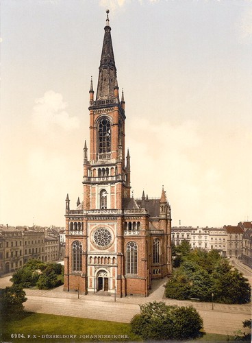 [Church St. Jean, Dusseldorf, the Rhine, Germany]