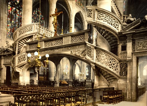[St. Etienne-du-Mont, church interior, Paris, France]