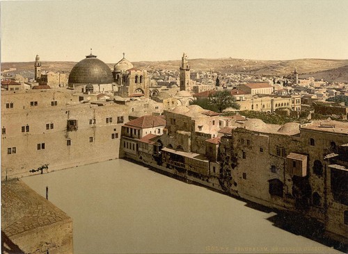 [The Pool of Hezekiah, Jerusalem, Holy Land]