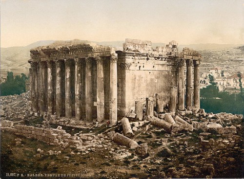 [Temple of Jupiter, exterior, Baalbek, Holy Land, (i.e., Ba'labakk, Lebanon)]