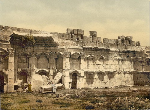 Temple of the Sun, square chamber, Baalbek, Holy Land,(i.e., Ba'labakk, Lebanon)]