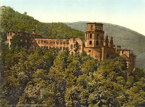 [The Castle, seen from the Terrace, Heidelberg, Baden, Germany]